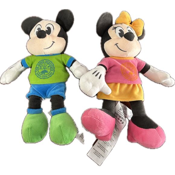 Disney Parks Animal Kingdom Mickey and Minnie Mouse 10” Set of 2 - Picture 2 of 6